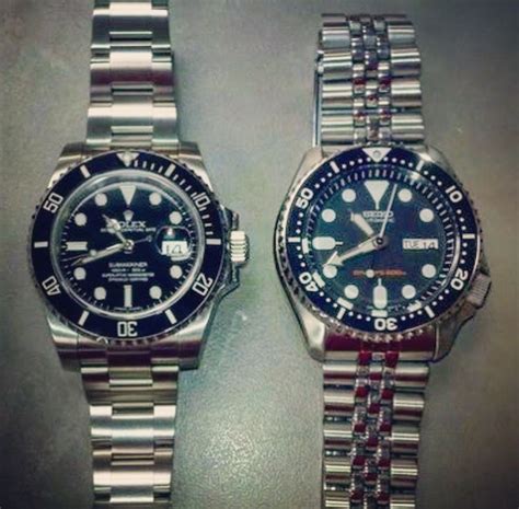 skx007 rolex submariner side by side|rolex vs seiko.